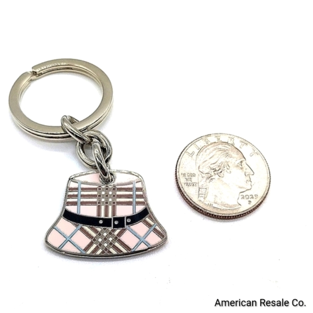 Vintage BURBERRY Nova Check Bucket Hat Keychain Fob Purse Charm-Unisex - Picture 2 of 4